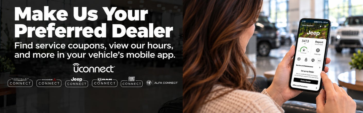 uconnect® make us your preferred dealer | Lakeshore CDJR of Kenner in Kenner LA